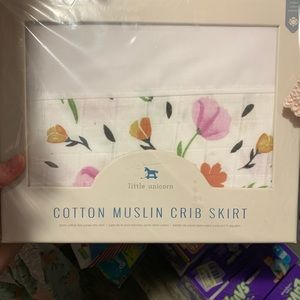 Little Unicorn Muslin Crib Bed Skirt